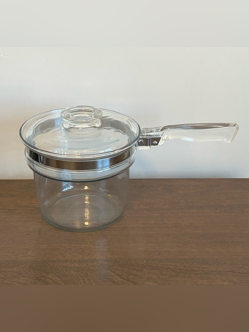 PYREX CLEAR FLAMEWARE GLASS 1 1/2 QT DOUBLE BROILER INNER INSERT POT & LID 6283U